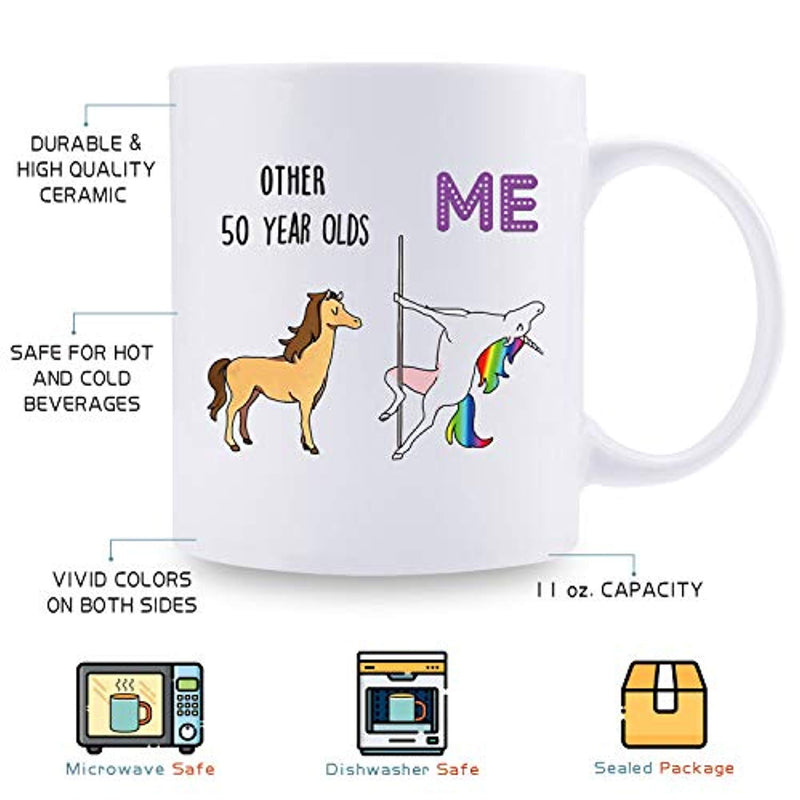50th Birthday Gifts for Women - 1969 Birthday Gifts for Women, 50 Years Old Birthday Gifts Coffee Mug for Mom, Wife, Friend, Sister, Her, Colleague, Coworker - 11oz