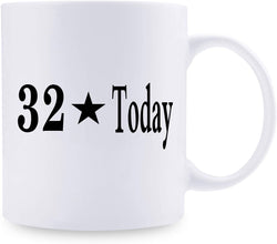 32nd Birthday Gifts for Women - 1987 Birthday Gifts for Women, 32 Years Old Birthday Gifts Coffee Mug for Mom, Wife, Friend, Sister, Her, Colleague, Coworker - 11oz