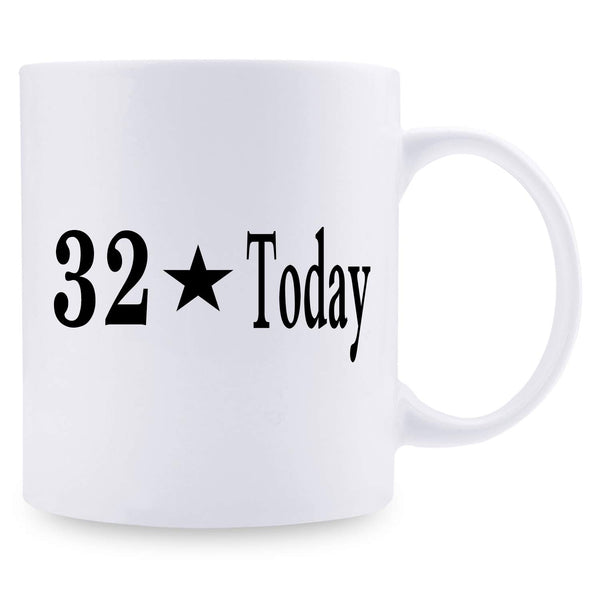 32nd Birthday Gifts for Men - 1987 Birthday Gifts for Men, 32 Years Old Birthday Gifts Coffee Mug for Dad, Husband, Friend, Brother, Him, Colleague, Coworker - 11oz