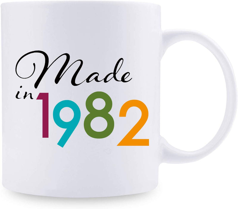 37th Birthday Gifts for Men - 1982 Birthday Gifts for Men, 37 Years Old Birthday Gifts Coffee Mug for Dad, Husband, Friend, Brother, Him, Colleague, Coworker - 11oz