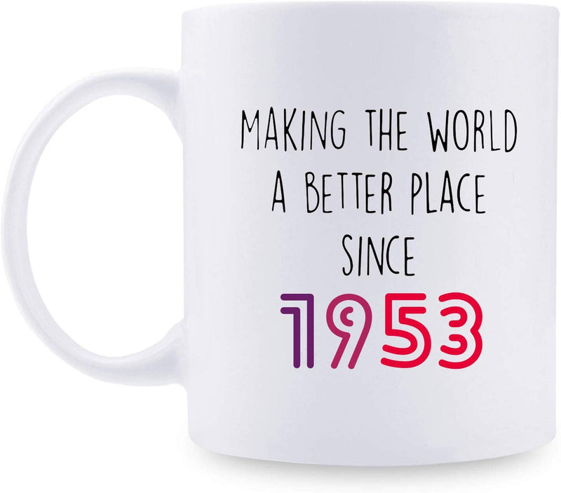 66th Birthday Gifts for Men - 1953 Birthday Gifts for Men, 66 Years Old Birthday Gifts Coffee Mug for Dad, Husband, Friend, Brother, Him, Colleague, Coworker - 11oz