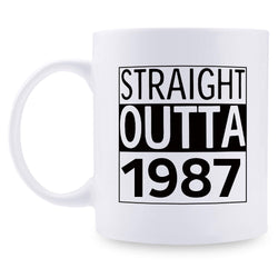 32nd Birthday Gifts for Women - 1987 Birthday Gifts for Women, 32 Years Old Birthday Gifts Coffee Mug for Mom, Wife, Friend, Sister, Her, Colleague, Coworker - 11oz