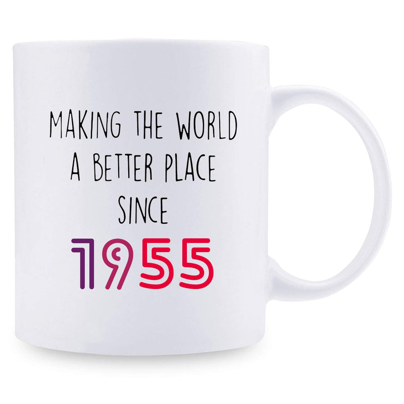 64th Birthday Gifts for Women - 1955 Birthday Gifts for Women, 64 Years Old Birthday Gifts Coffee Mug for Mom, Wife, Friend, Sister, Her, Colleague, Coworker - 11oz