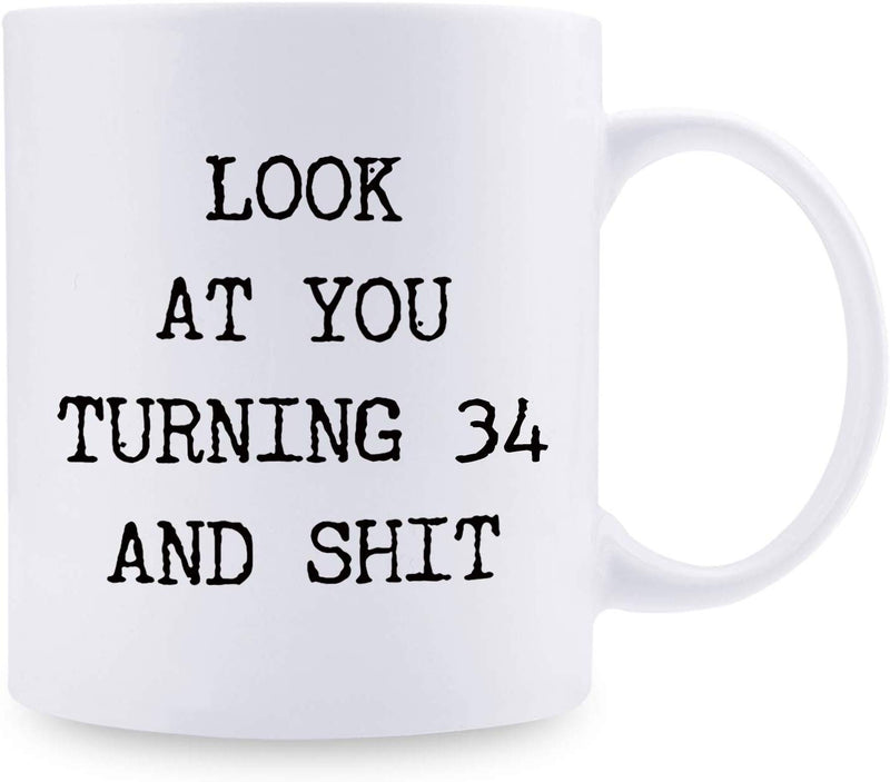 34th Birthday Gifts for Men - 1985 Birthday Gifts for Men, 34 Years Old Birthday Gifts Coffee Mug for Dad, Husband, Friend, Brother, Him, Colleague, Coworker - 11oz