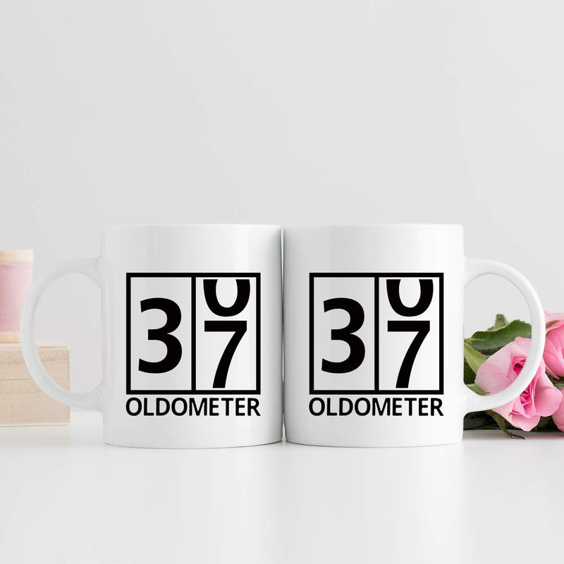 37th Birthday Gifts for Women - 1982 Birthday Gifts for Women, 37 Years Old Birthday Gifts Coffee Mug for Mom, Wife, Friend, Sister, Her, Colleague, Coworke, Oldometer Mug - 11oz