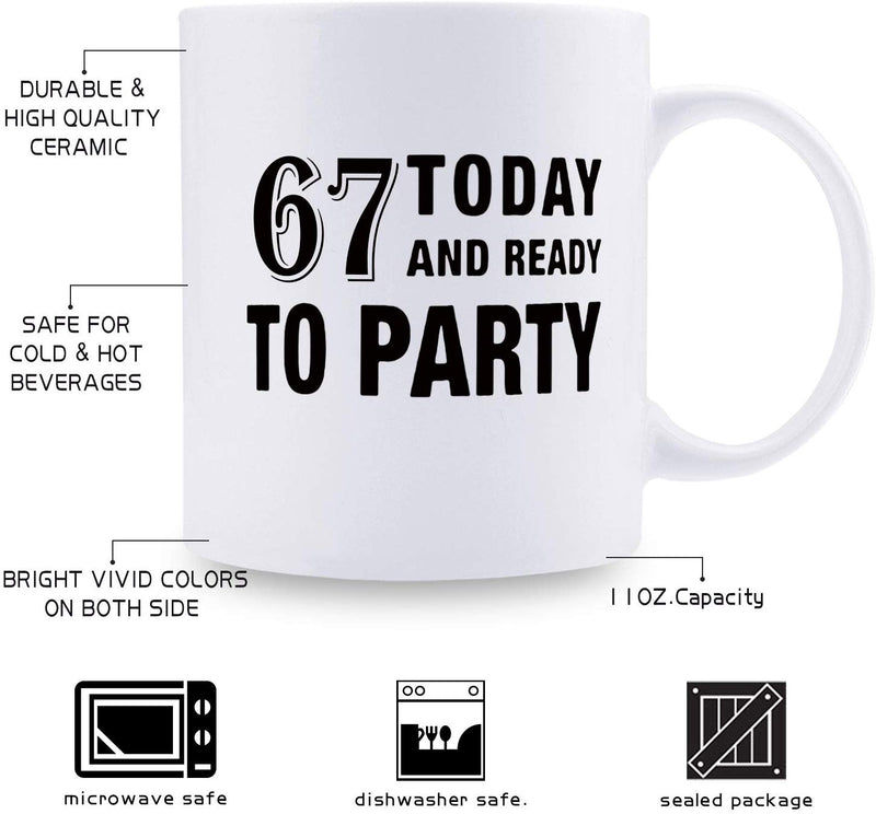 67th Birthday Gifts for Men - 1952 Birthday Gifts for Men, 67 Years Old Birthday Gifts Coffee Mug for Dad, Husband, Friend, Brother, Him, Colleague, Coworker - 11oz