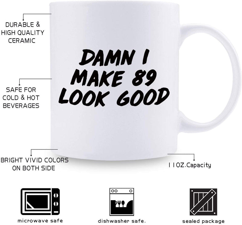 89th Birthday Gifts for Women - 1930 Birthday Gifts for Women, 89 Years Old Birthday Gifts Coffee Mug for Mom, Wife, Friend, Sister, Her, Colleague, Coworker - 11oz
