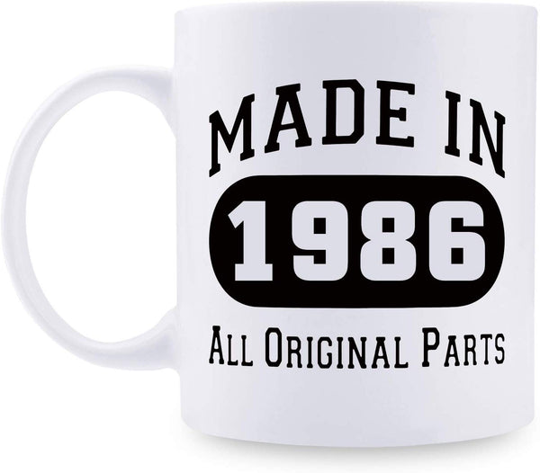 33rd Birthday Gifts for Men - 1986 Birthday Gifts for Men, 33 Years Old Birthday Gifts Coffee Mug for Dad, Husband, Friend, Brother, Him, Colleague, Coworker - 11oz