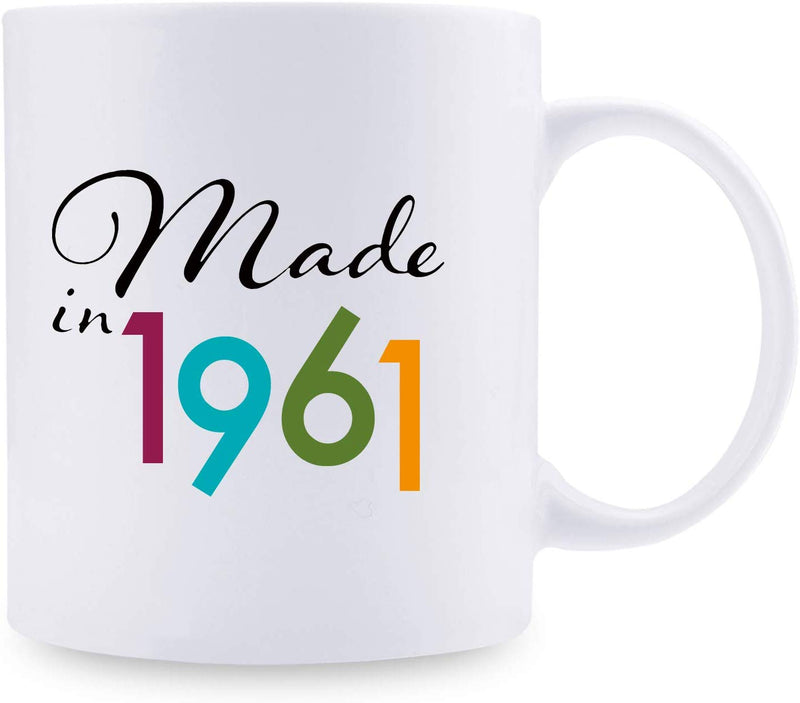 58th Birthday Gifts for Men - 1961 Birthday Gifts for Men, 58 Years Old Birthday Gifts Coffee Mug for Dad, Husband, Friend, Brother, Him, Colleague, Coworker - 11oz