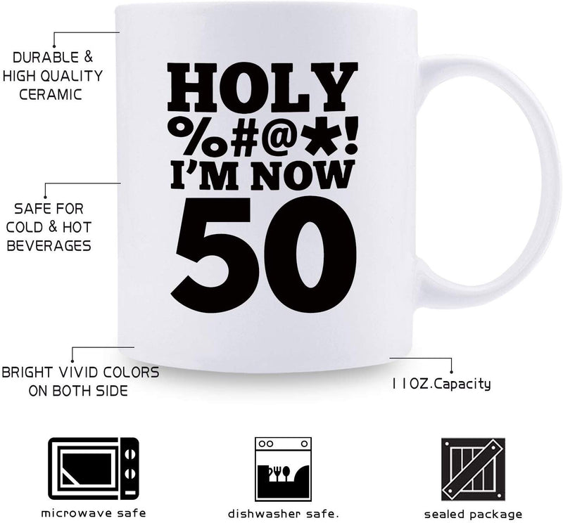 50th Birthday Gifts for Men - 1969 Birthday Gifts for Men, 50 Years Old Birthday Gifts Coffee Mug for Dad, Husband, Friend, Brother, Him, Colleague, Coworker, HOLY MUG - 11oz