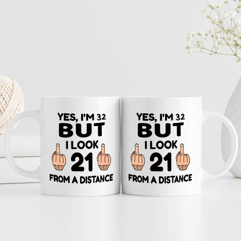 32nd Birthday Gifts for Women - 1987 Birthday Gifts for Women, 32 Years Old Birthday Gifts Coffee Mug for Mom, Wife, Friend, Sister, Her, Colleague, Coworker - 11oz