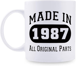 32nd Birthday Gifts for Men - 1987 Birthday Gifts for Men, 32 Years Old Birthday Gifts Coffee Mug for Dad, Husband, Friend, Brother, Him, Colleague, Coworker - 11oz
