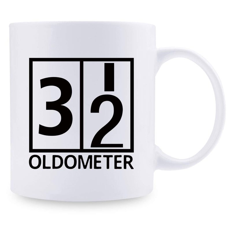 32nd Birthday Gifts for Men - 1987 Birthday Gifts for Men, 32 Years Old Birthday Gifts Coffee Mug for Dad, Husband, Friend, Brother, Him, Colleague, Coworker, Oldometer Mug - 11oz