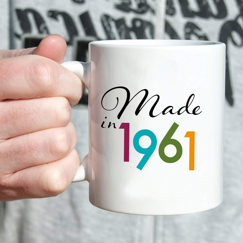 58th Birthday Gifts for Men - 1961 Birthday Gifts for Men, 58 Years Old Birthday Gifts Coffee Mug for Dad, Husband, Friend, Brother, Him, Colleague, Coworker - 11oz