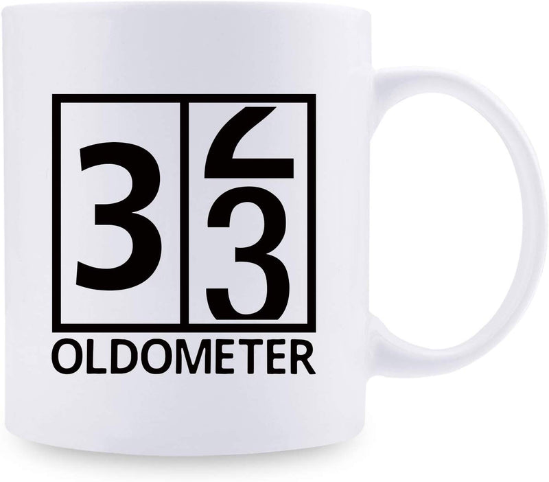 33rd Birthday Gifts for Women - 1986 Birthday Gifts for Women, 33 Years Old Birthday Gifts Coffee Mug for Mom, Wife, Friend, Sister, Her, Colleague, Coworker, Oldometer Mug - 11oz