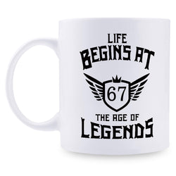 67th Birthday Gifts for Men - 1952 Birthday Gifts for Men, 67 Years Old Birthday Gifts Coffee Mug for Dad, Husband, Friend, Brother, Him, Colleague, Coworker - 11oz