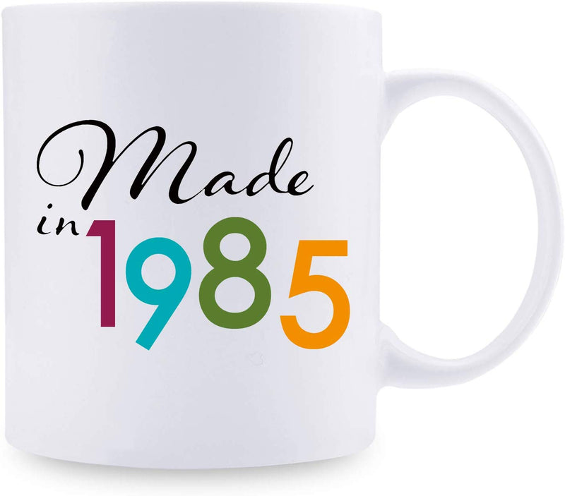 34th Birthday Gifts for Men - 1985 Birthday Gifts for Men, 34 Years Old Birthday Gifts Coffee Mug for Dad, Husband, Friend, Brother, Him, Colleague, Coworker - 11oz