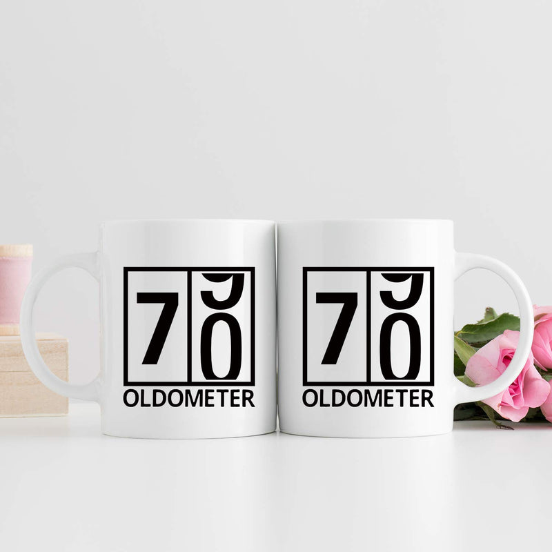 70th Birthday Gifts for Men - 1949 Birthday Gifts for Men, 70 Years Old Birthday Gifts Coffee Mug for Dad, Husband, Friend, Brother, Him, Colleague, Coworker, Oldometer Mug - 11oz