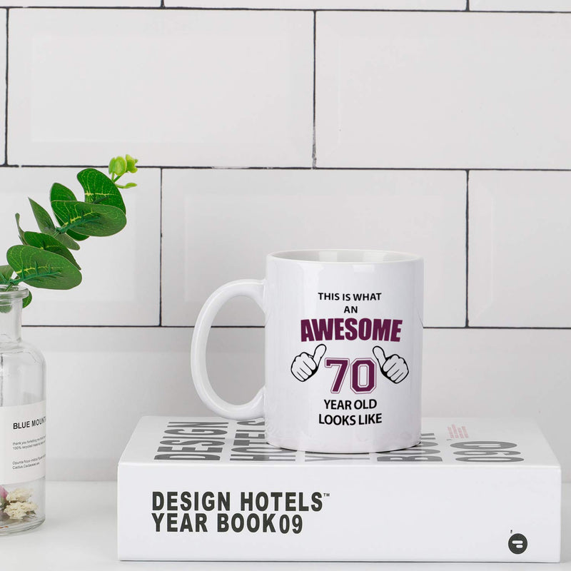shefine 70th Birthday Gifts for Women - 1949 Birthday Gifts for Women, 70 Years Old Birthday Gifts Coffee Mug for Mom, Wife, Friend, Sister, Her, Colleague, Coworker - 11oz