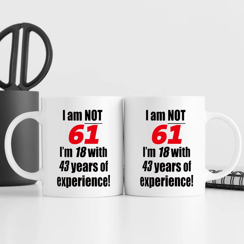 61st Birthday Gifts for Men - 1958 Birthday Gifts for Men, 61 Years Old Birthday Gifts Coffee Mug for Dad, Husband, Friend, Brother, Him, Colleague, Coworker - 11oz