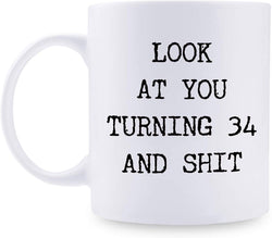 34th Birthday Gifts for Men - 1985 Birthday Gifts for Men, 34 Years Old Birthday Gifts Coffee Mug for Dad, Husband, Friend, Brother, Him, Colleague, Coworker - 11oz