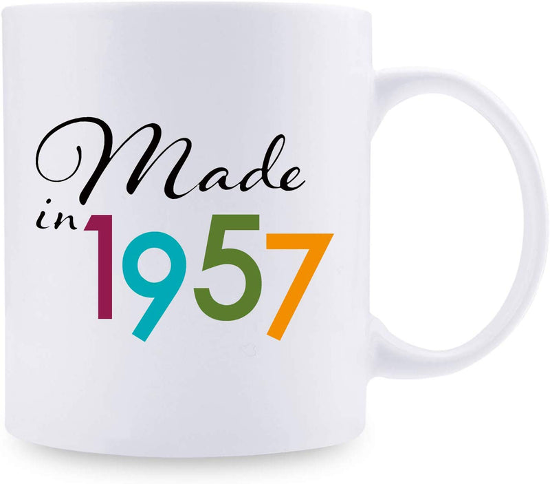 62nd Birthday Gifts for Women - 1957 Birthday Gifts for Women, 62 Years Old Birthday Gifts Coffee Mug for Mom, Wife, Friend, Sister, Her, Colleague, Coworker - 11oz