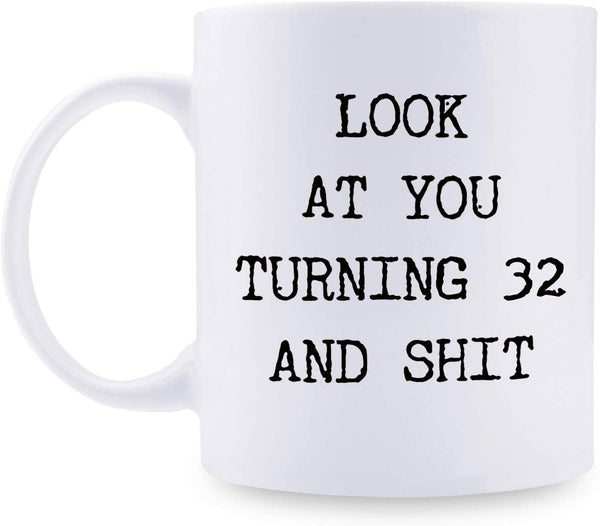 32nd Birthday Gifts for Men - 1987 Birthday Gifts for Men, 32 Years Old Birthday Gifts Coffee Mug for Dad, Husband, Friend, Brother, Him, Colleague, Coworker - 11oz