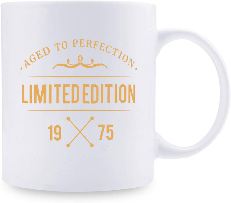 44th Birthday Gifts for Men - 1975 Birthday Gifts for Men, 44 Years Old Birthday Gifts Coffee Mug for Dad, Husband, Friend, Brother, Him, Colleague, Coworker,limited edition mug - 11oz