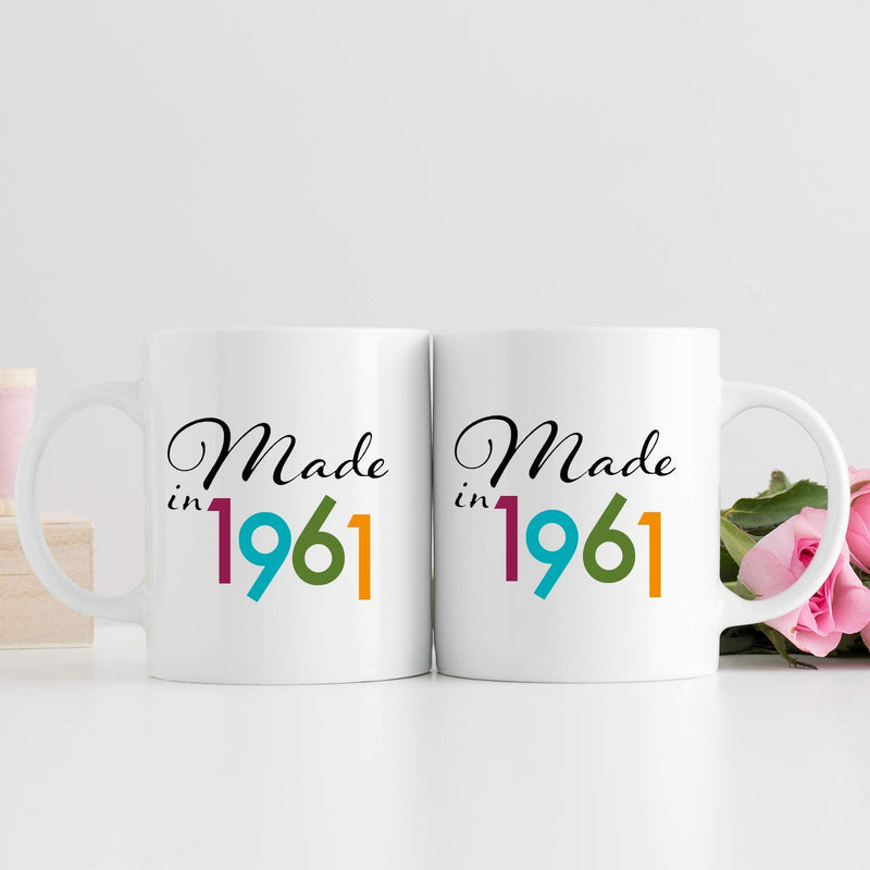 58th Birthday Gifts for Men - 1961 Birthday Gifts for Men, 58 Years Old Birthday Gifts Coffee Mug for Dad, Husband, Friend, Brother, Him, Colleague, Coworker - 11oz