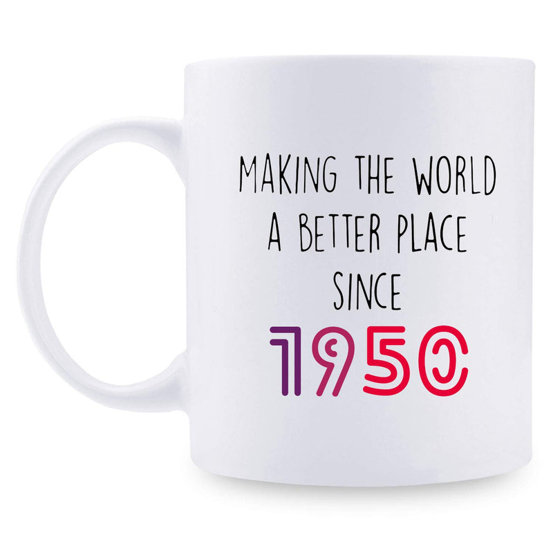 69th Birthday Gifts for Women - 1950 Birthday Gifts for Women, 69 Years Old Birthday Gifts Coffee Mug for Mom, Wife, Friend, Sister, Her, Colleague, Coworker - 11oz