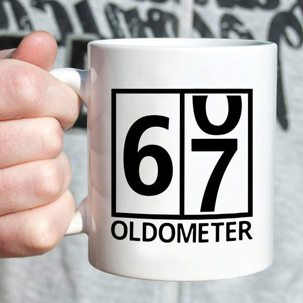 67th Birthday Gifts for Men - 1952 Birthday Gifts for Men, 67 Years Old Birthday Gifts Coffee Mug for Dad, Husband, Friend, Brother, Him, Colleague, Coworker, Oldometer Mug - 11oz