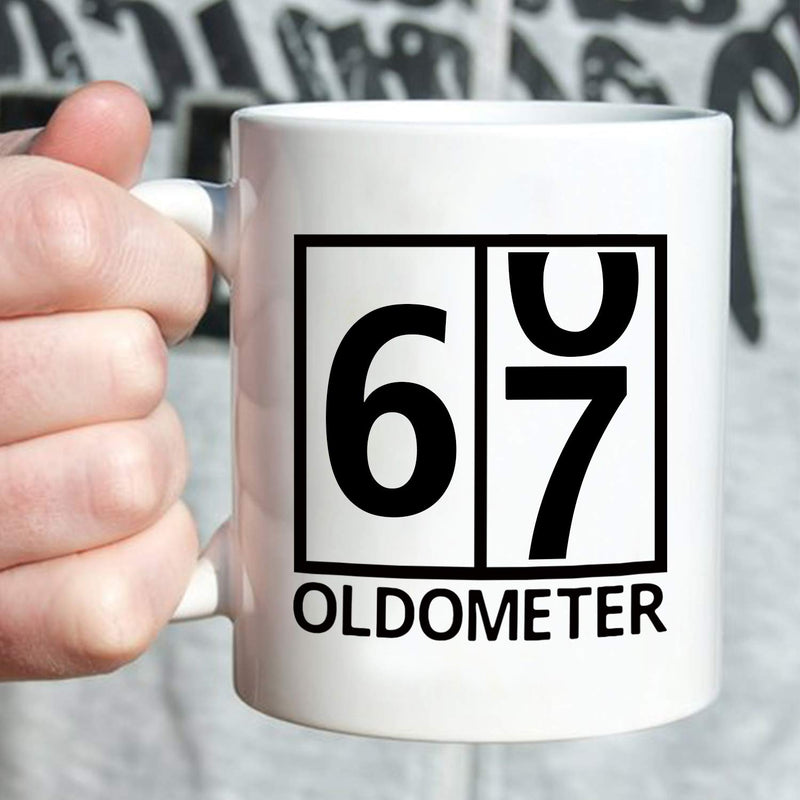 67th Birthday Gifts for Men - 1952 Birthday Gifts for Men, 67 Years Old Birthday Gifts Coffee Mug for Dad, Husband, Friend, Brother, Him, Colleague, Coworker, Oldometer Mug - 11oz