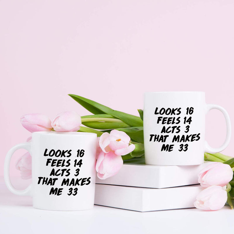 33rd Birthday Gifts for Men - 1986 Birthday Gifts for Men, 33 Years Old Birthday Gifts Coffee Mug for Dad, Husband, Friend, Brother, Him, Colleague, Coworker - 11oz