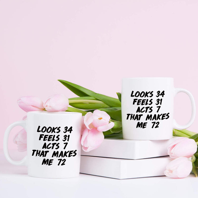 72nd Birthday Gifts for Men - 1947 Birthday Gifts for Men, 72 Years Old Birthday Gifts Coffee Mug for Dad, Husband, Friend, Brother, Him, Colleague, Coworker - 11oz