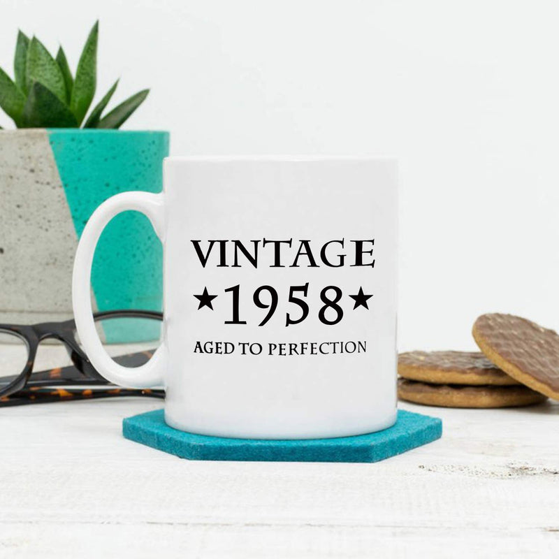 61st Birthday Gifts for Women - 1958 Birthday Gifts for Women, 61 Years Old Birthday Gifts Coffee Mug for Mom, Wife, Friend, Sister, Her, Colleague, Coworker - 11oz