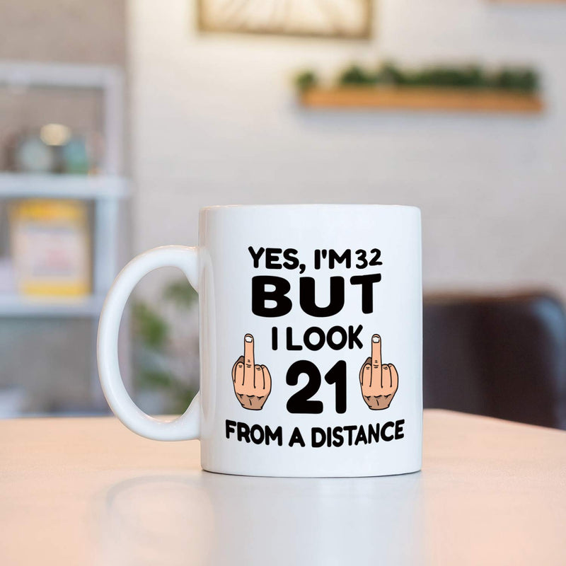 32nd Birthday Gifts for Women - 1987 Birthday Gifts for Women, 32 Years Old Birthday Gifts Coffee Mug for Mom, Wife, Friend, Sister, Her, Colleague, Coworker - 11oz