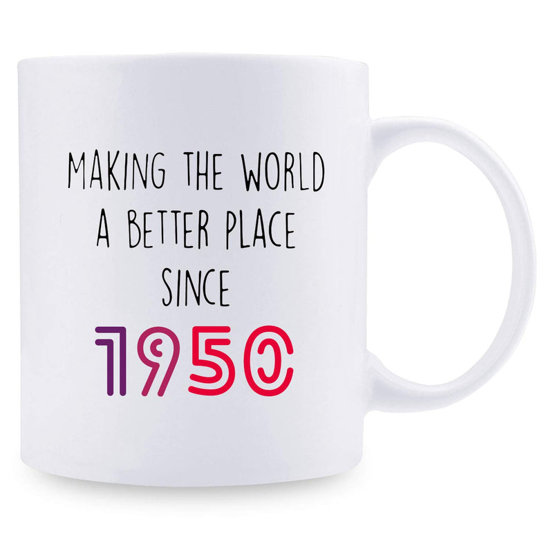 69th Birthday Gifts for Women - 1950 Birthday Gifts for Women, 69 Years Old Birthday Gifts Coffee Mug for Mom, Wife, Friend, Sister, Her, Colleague, Coworker - 11oz