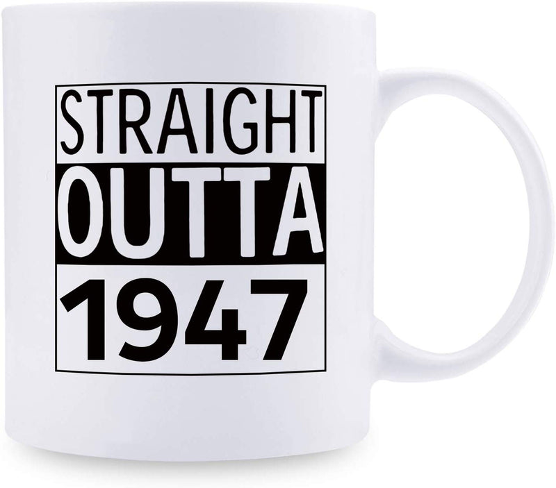 72nd Birthday Gifts for Men - 1947 Birthday Gifts for Men, 72 Years Old Birthday Gifts Coffee Mug for Dad, Husband, Friend, Brother, Him, Colleague, Coworker - 11oz