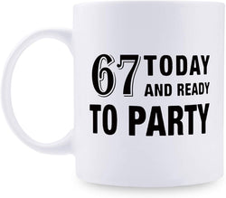 67th Birthday Gifts for Men - 1952 Birthday Gifts for Men, 67 Years Old Birthday Gifts Coffee Mug for Dad, Husband, Friend, Brother, Him, Colleague, Coworker - 11oz