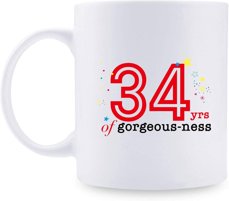34th Birthday Gifts for Men - 1985 Birthday Gifts for Men, 34 Years Old Birthday Gifts Coffee Mug for Dad, Husband, Friend, Brother, Him, Colleague, Coworker - 11oz