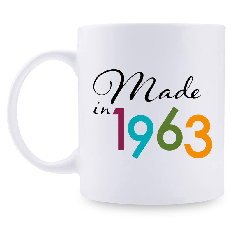 56th Birthday Gifts for Women - 1963 Birthday Gifts for Women, 56 Years Old Birthday Gifts Coffee Mug for Mom, Wife, Friend, Sister, Her, Colleague, Coworker - 11oz