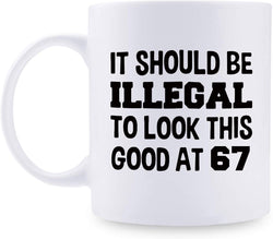 67th Birthday Gifts for Men - 1952 Birthday Gifts for Men, 67 Years Old Birthday Gifts Coffee Mug for Dad, Husband, Friend, Brother, Him, Colleague, Coworker - 11oz