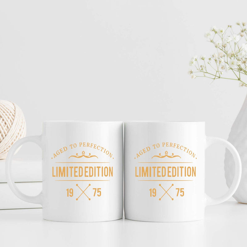 44th Birthday Gifts for Men - 1975 Birthday Gifts for Men, 44 Years Old Birthday Gifts Coffee Mug for Dad, Husband, Friend, Brother, Him, Colleague, Coworker,limited edition mug - 11oz