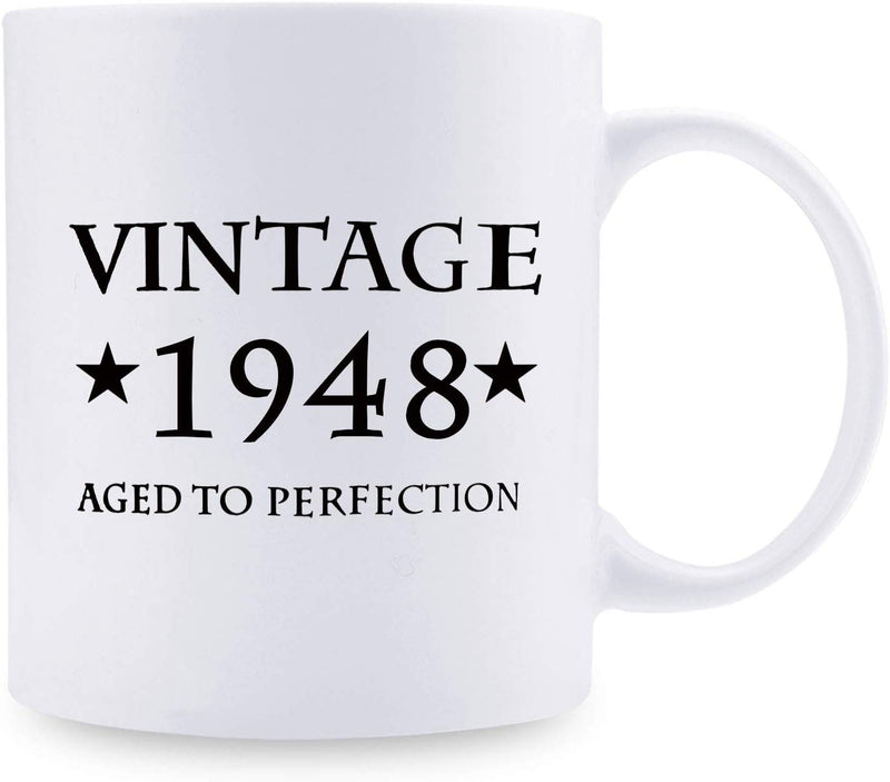 71st Birthday Gifts for Women - 1948 Birthday Gifts for Women, 71 Years Old Birthday Gifts Coffee Mug for Mom, Wife, Friend, Sister, Her, Colleague, Coworker - 11oz