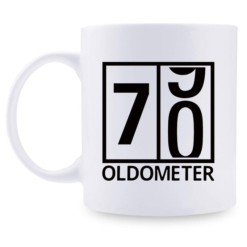 70th Birthday Gifts for Men - 1949 Birthday Gifts for Men, 70 Years Old Birthday Gifts Coffee Mug for Dad, Husband, Friend, Brother, Him, Colleague, Coworker, Oldometer Mug - 11oz