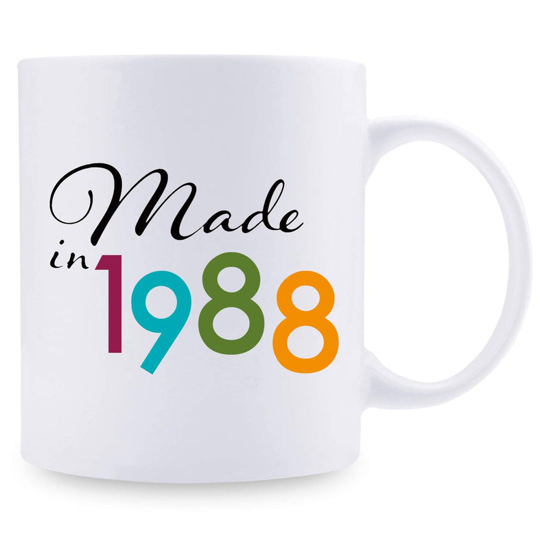 31st Birthday Gifts for Men - 1988 Birthday Gifts for Men, 31 Years Old Birthday Gifts Coffee Mug for Dad, Husband, Friend, Brother, Him, Colleague, Coworker - 11oz