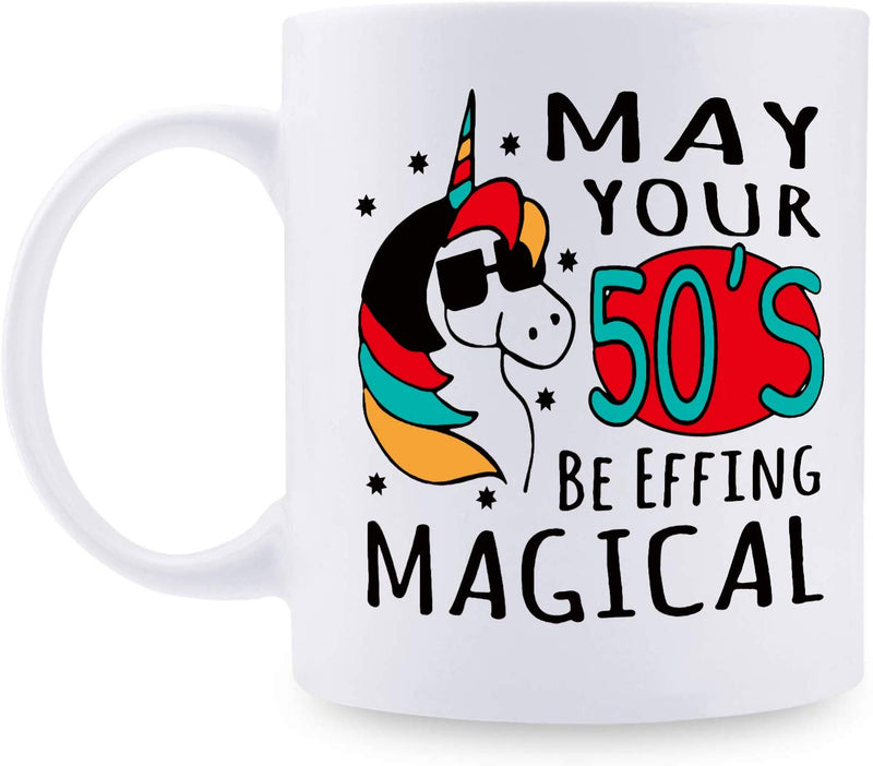 50th Birthday Gifts for Women - 1969 Birthday Gifts for Women, 50 Years Old Birthday Gifts Coffee Mug, Personalized Mug with Age for Mom, Wife, Friend, Sister, Her, Colleague, Coworker - 11oz