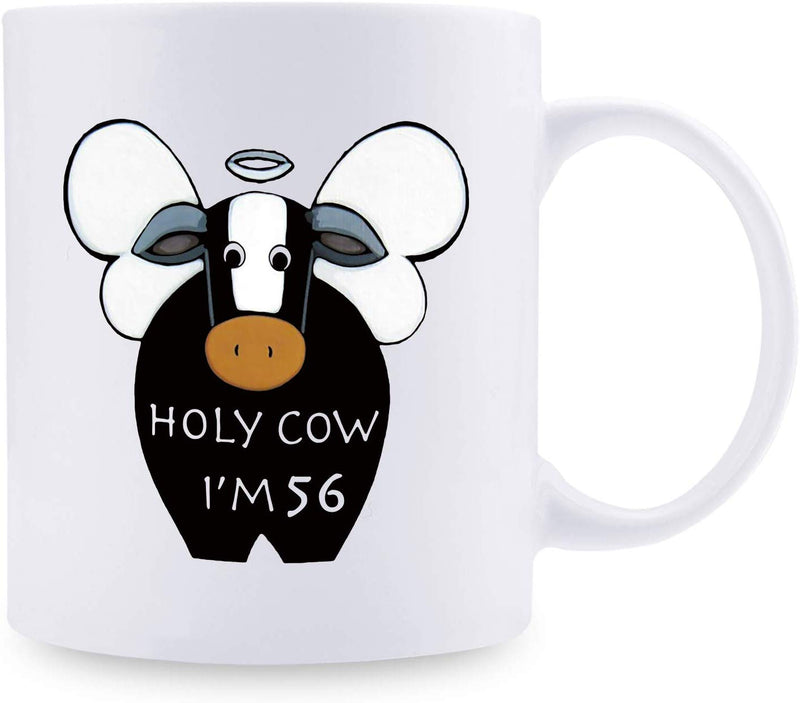 56th Birthday Gifts for Men - 1963 Birthday Gifts for Men, 56 Years Old Birthday Gifts Coffee Mug for Dad, Husband, Friend, Brother, Him, Colleague, Coworker, HOLY COW MUG - 11oz