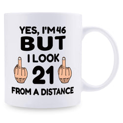 46th Birthday Gifts for Women - 1973 Birthday Gifts for Women, 46 Years Old Birthday Gifts Coffee Mug for Mom, Wife, Friend, Sister, Her, Colleague, Coworker - 11oz