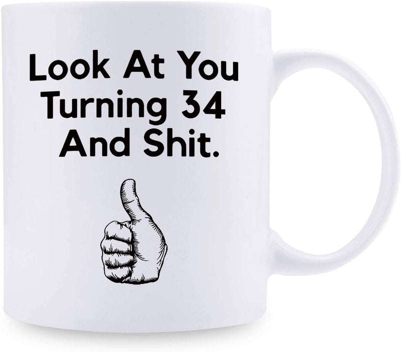 34th Birthday Gifts for Women - 1985 Birthday Gifts for Women, 34 Years Old Birthday Gifts Coffee Mug for Mom, Wife, Friend, Sister, Her, Colleague, Coworker - 11oz